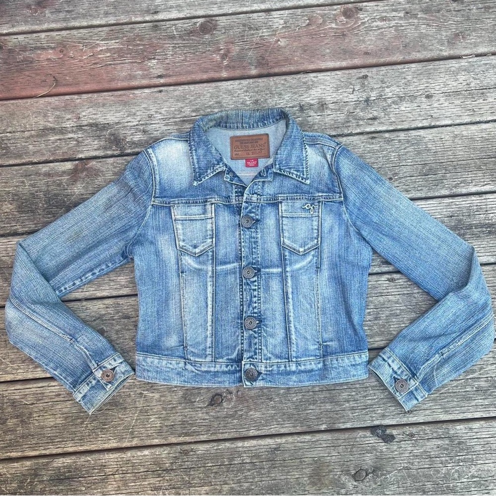 Vintage Cute Guess Light Blue Denim Jacket
